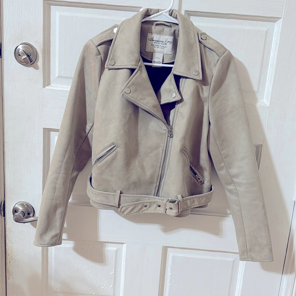 American Rag Motorcycle Jacket Suede
